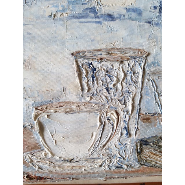 "When Time Stood Still" Original Expressionist Interior Scene Painting by Shabana Godhrawala For Sale - Image 6 of 11