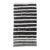 Black White Striped Hemp Kilim Rug - 5`1" X 9`2" For Sale