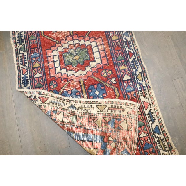Early 20th Century Narrow Distressed Antique Persian Heriz Runner rug no.j4186 For Sale - Image 5 of 7