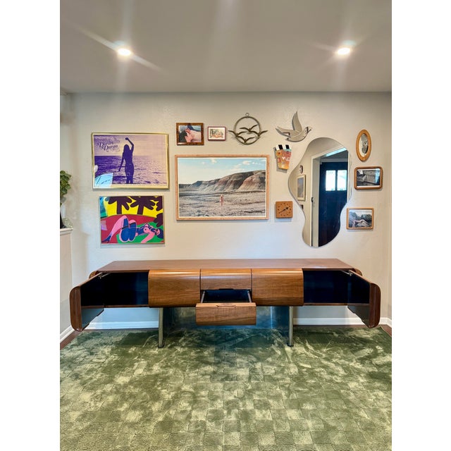 Stow & Davis Executive Credenza Designed by m.f. Harty for Stow Davis as Part of the 1974 “Tomorrow” Collection For Sale - Image 4 of 12