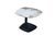 The Lerin End Table by Scandinavian Design exemplifies refined elegance with its sleek black metal pedestal base paired...