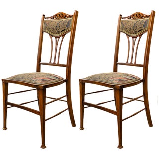 Set of British Modernist Dining Chairs, 1900s For Sale