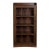 Mission Leaded Glass Bookcase With Lock & Key For Sale