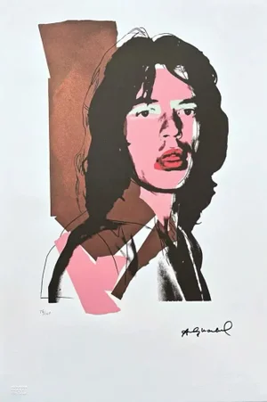 After Andy Warhol, Mick Jagger Brown , 1980s, Lithograph