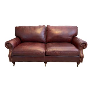 Hancock and Moore Leather Sofa For Sale