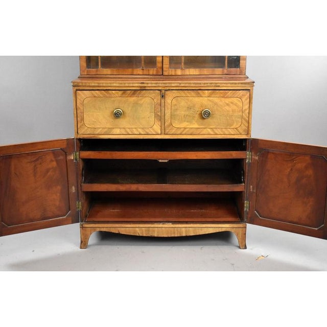 Gold Light Mahogany Secretary Bookcase, 1849 For Sale - Image 8 of 10