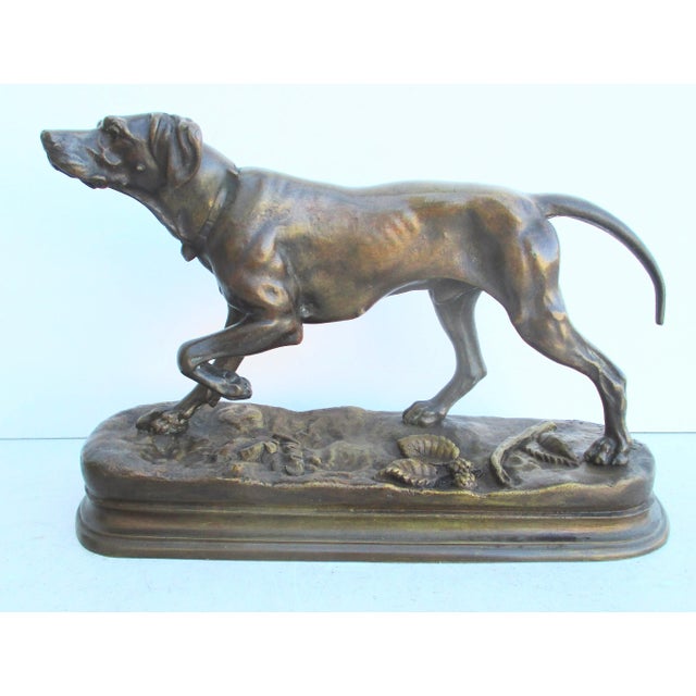 Handsome Pose, by Jules Moigniez Bronze of Pointer at a Handsome Stance. Julies Moigniez French 1835-1894. French animal...