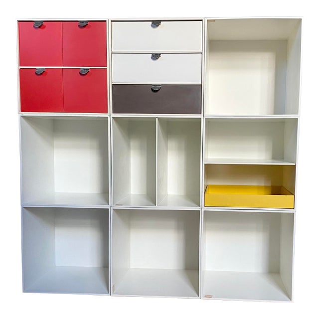Set of 20 Palaset Cubes Vintage 1970's Modular Storage Unit, Finland, Incl Drawers For Sale