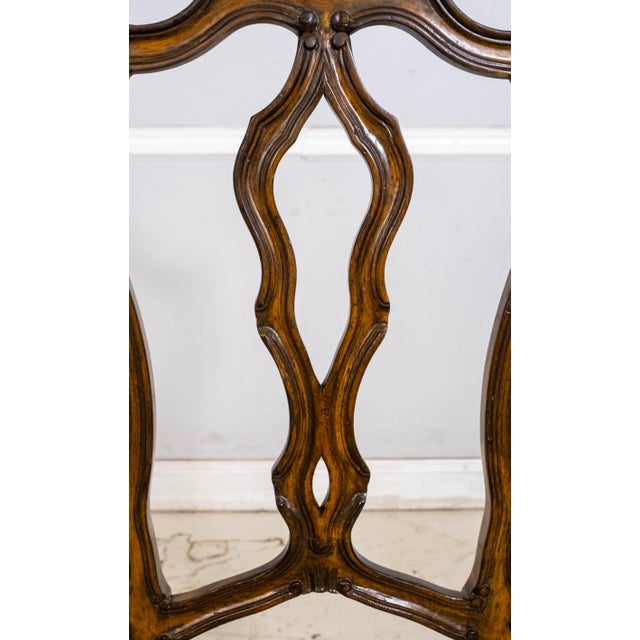 Brown Edit 1960s Set of 8 French Style Ornate Carved Dining Room Chairs For Sale - Image 8 of 18