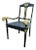Early 20th Century French Art Deco Ebonized Gilt Carved Chair For Sale