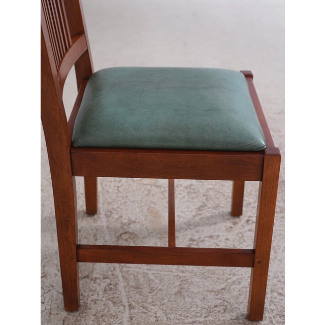 Brown Stickley Mission Cherry Dining Chair For Sale - Image 8 of 18