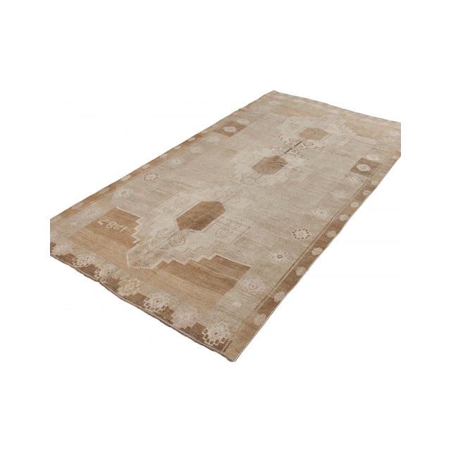Mid-Century Modern Vintage Washed Out Kars Wool Rug - 5`3" X 10`4" For Sale - Image 3 of 6