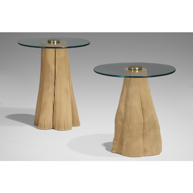 Late 20th Century Organic Post-Modern Wooden Steven Chase Side Tables, Pair For Sale - Image 5 of 5