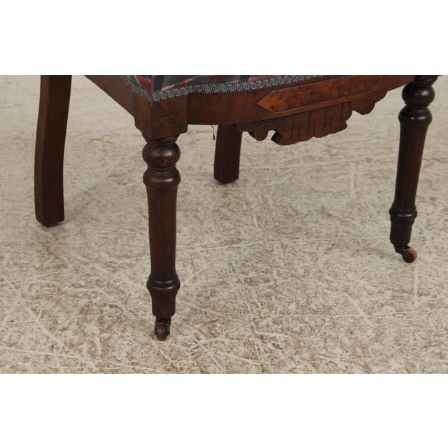 Pair of Antique Victorian Carved Side Chairs For Sale - Image 12 of 17