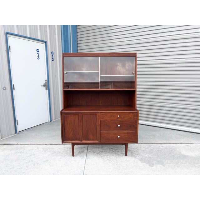 ✨ Mid-Century Walnut Cabinet by Kipp Stewart for Dexel ✨ Transform your living space with this exquisite mid-century...