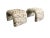White Vintage Upholstered Waterfall Ottomans/ Stools - A Pair For Sale - Image 8 of 12