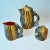 Vintage Ceramic & Faux Wood Tea Set by Grandjean-Jourdan for Vallauris, Set of 9 For Sale - Image 10 of 11