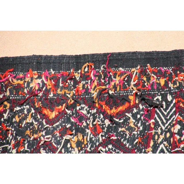 Vintage Moroccan Tuareg Tribal Runner Rug, Geometric Wool and Cotton, 1950s For Sale - Image 9 of 14