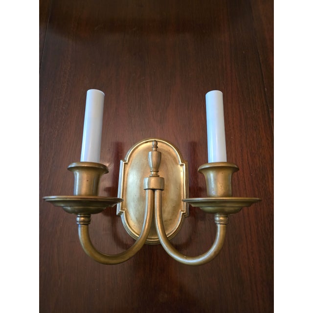 A good vintage original mid century modern sconce attributed to e f caldwell. Having classic design crafted with sharp...