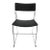 Modern Italian Chair Black Leather and Steel For Sale