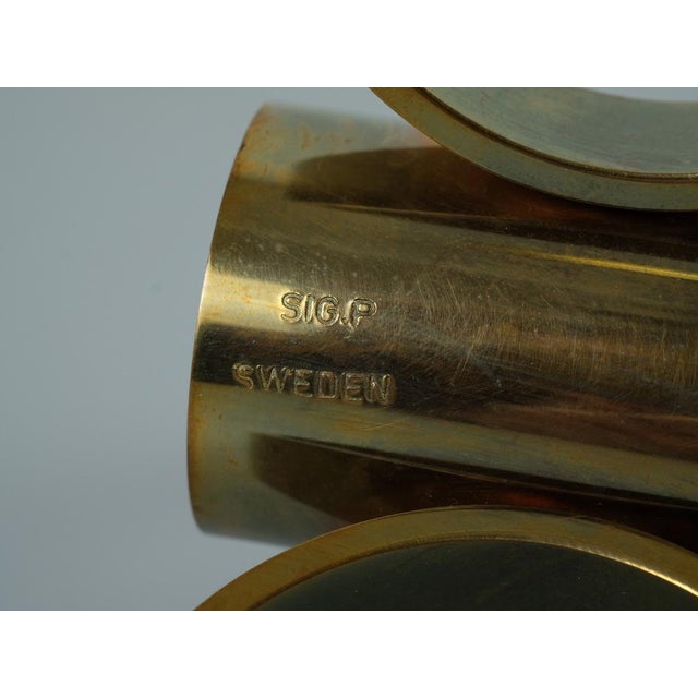 Vintage Swedish Brass Candleholder by Sigurd Persson, 1960s For Sale - Image 12 of 16