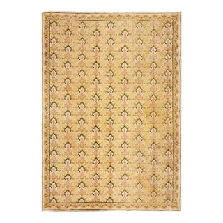 1890s Antique Needlepoint French Allover European Design Flat Weave Rug For Sale