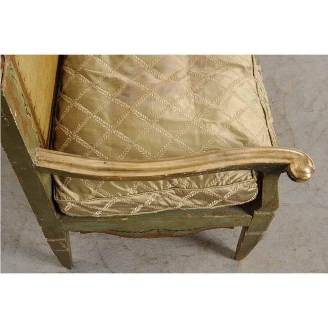 Italian Italian 18th Century Parcel-Gilt and Painted Canapé For Sale - Image 3 of 12