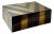 Mid 20th Century American Black Lacquer Box With Brass Inlay For Sale