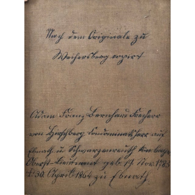 Antique Original Portraits: 19th Century Gentleman and Lady Paintings - a Pair For Sale - Image 17 of 18