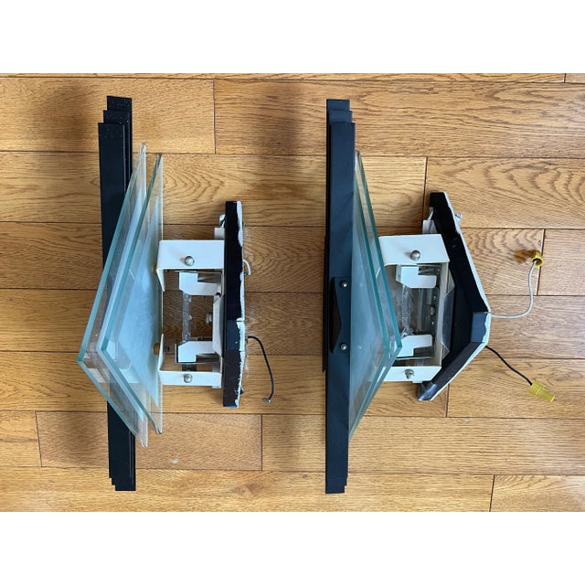 Metal 1980 Memphis Style Triangle Wall Light Fixture - a Pair For Sale - Image 7 of 7