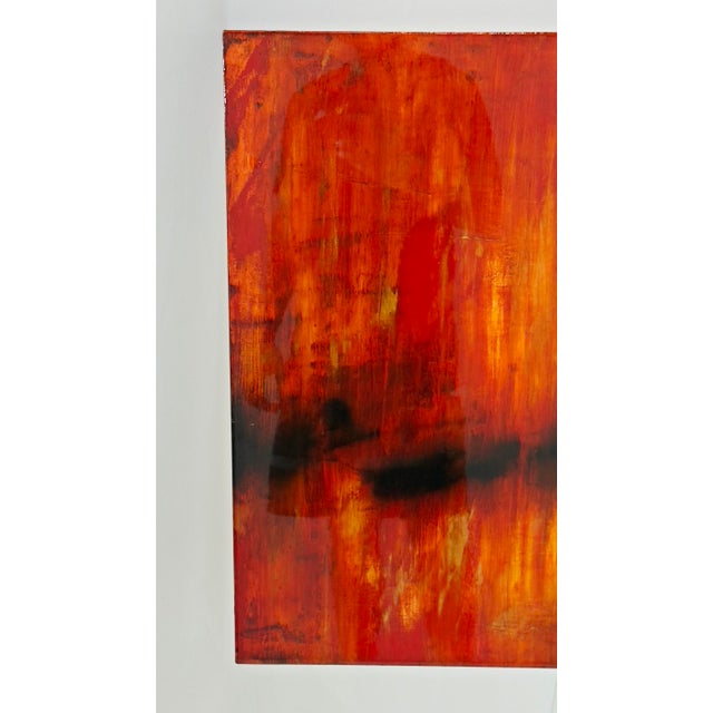 Red 2008 Rick Hobbs “Rehearsal” Large Abstract Acrylic Painting on Board Signed For Sale - Image 8 of 18