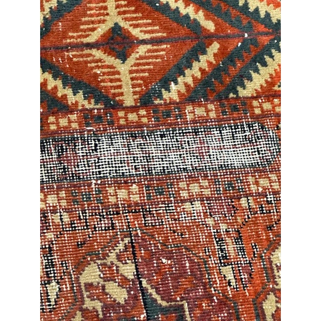 Large Turkish DistressedSparta Rug Bokhara Design, 1920s For Sale - Image 9 of 18