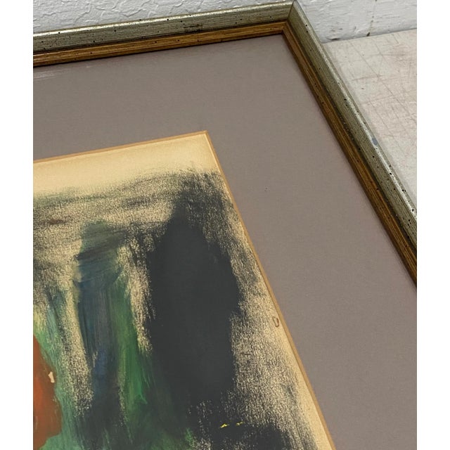 Mid-Century Modern Etienne Ret Mixed Media Portrait of a Newsboy C.1974 For Sale - Image 3 of 10