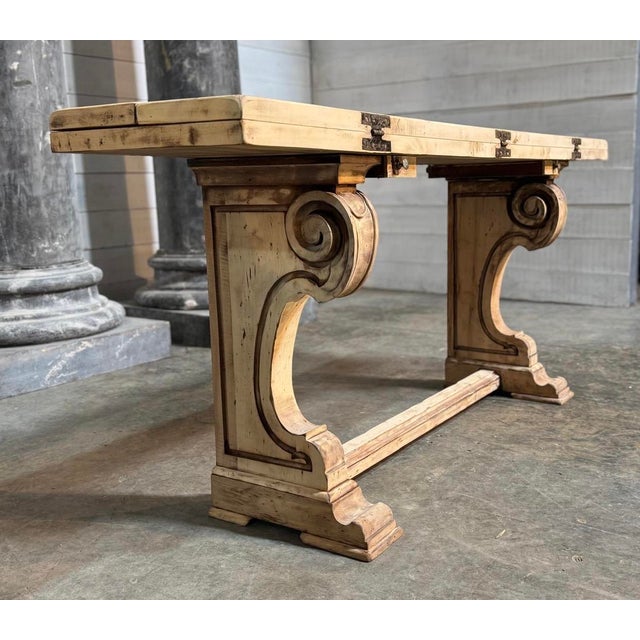 French Console Table in Walnut, 1925 For Sale - Image 10 of 18