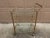 1960s Faux Bamboo Brass Bar Cart in the Palm Beach Manner For Sale - Image 10 of 11