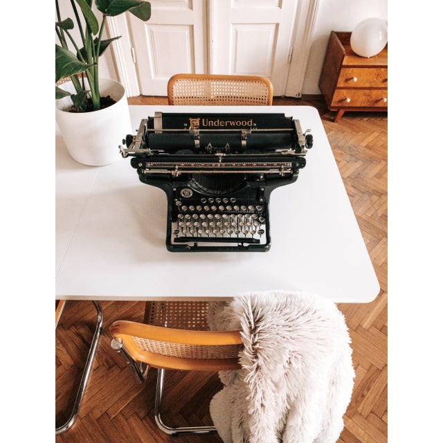 Metal American No. 6 - 14 Qwertz Typewriter from Underwood Elliot Fisher Co., 1930s For Sale - Image 7 of 18