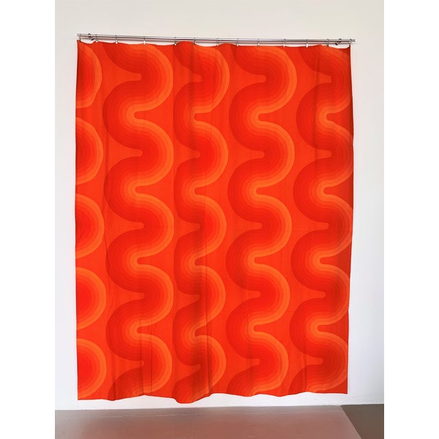 1970s Large Vintage Wave Textile Mira-X Wall Decoration Panel by Verner Panton, 1970s For Sale - Image 5 of 9