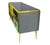 Mid-Century Modern Mid-Century Modern Italian Multi-Color Six-Drawer Chest / Cabinet on Brass Legs For Sale - Image 3 of 10