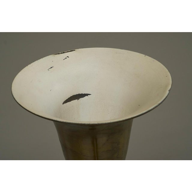 Vintage Art Deco Floor Lamp in Patinated Brass and Nickel Plated Brass, 1930 For Sale - Image 12 of 14