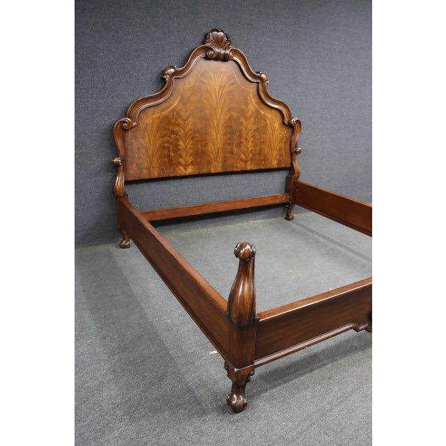Thomasville Ernest Hemingway Collection Style Carved King Bed, Attributed For Sale - Image 4 of 13