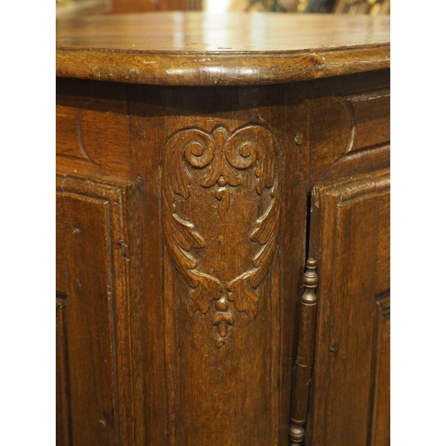 Brown Rare 18th Century French Oak Offertory Center Cabinet From Charente-Maritime For Sale - Image 8 of 18