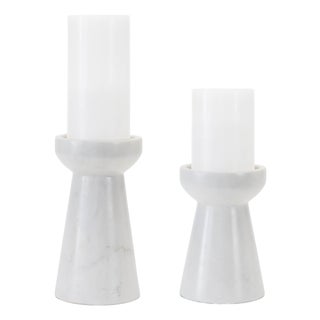 Modern Marble Candle Holder (Set of 2) For Sale