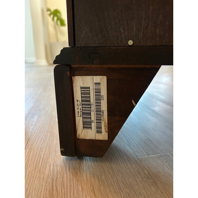 Vintage Ethan Allen Georgian Court nightstand, model 11-5406, crafted in solid cherry with original 225 finish. This...