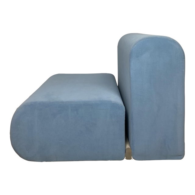 Knoll Kazuhide Takahama Suzanne Lounge Chair Blue Velvet Chairish