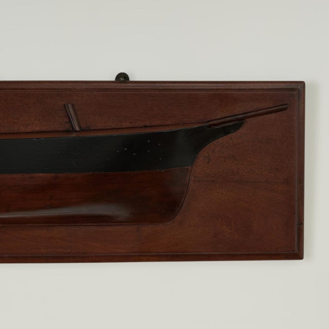 Early 19th Century Antique English Sailing Ship Half Hull Model For Sale - Image 5 of 9