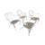 Antique White Vintage Wrought Iron Chairs Set of 4 For Sale - Image 8 of 13