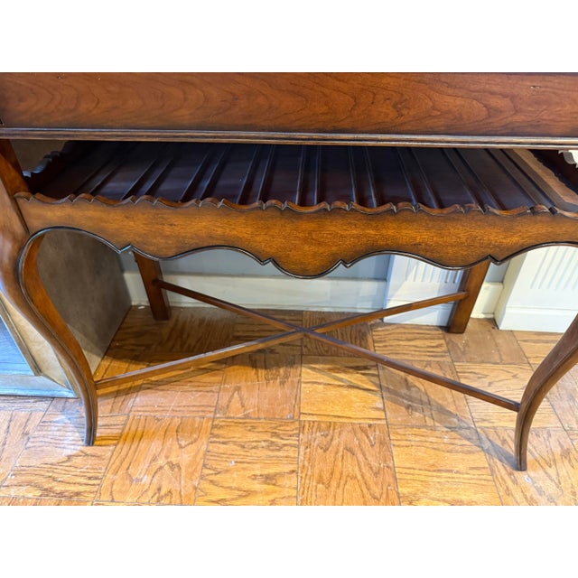 New Carved Cherry Wine Cabinet Bar With Flip-Top For Sale - Image 9 of 9