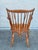 Wood Late 20th Century Set of Six Windsor Style Oak Dining Chairs With Armrests and Turned Legs For Sale - Image 7 of 9