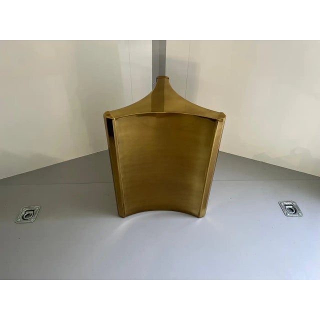 Mastercraft Brass 'Trilobi' Triangular Dining Table or Desk Bases, Circa 1970 For Sale - Image 15 of 16