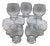 Mikasa Circle Etched Balloon Cocktail Glasses-Set of 9 For Sale